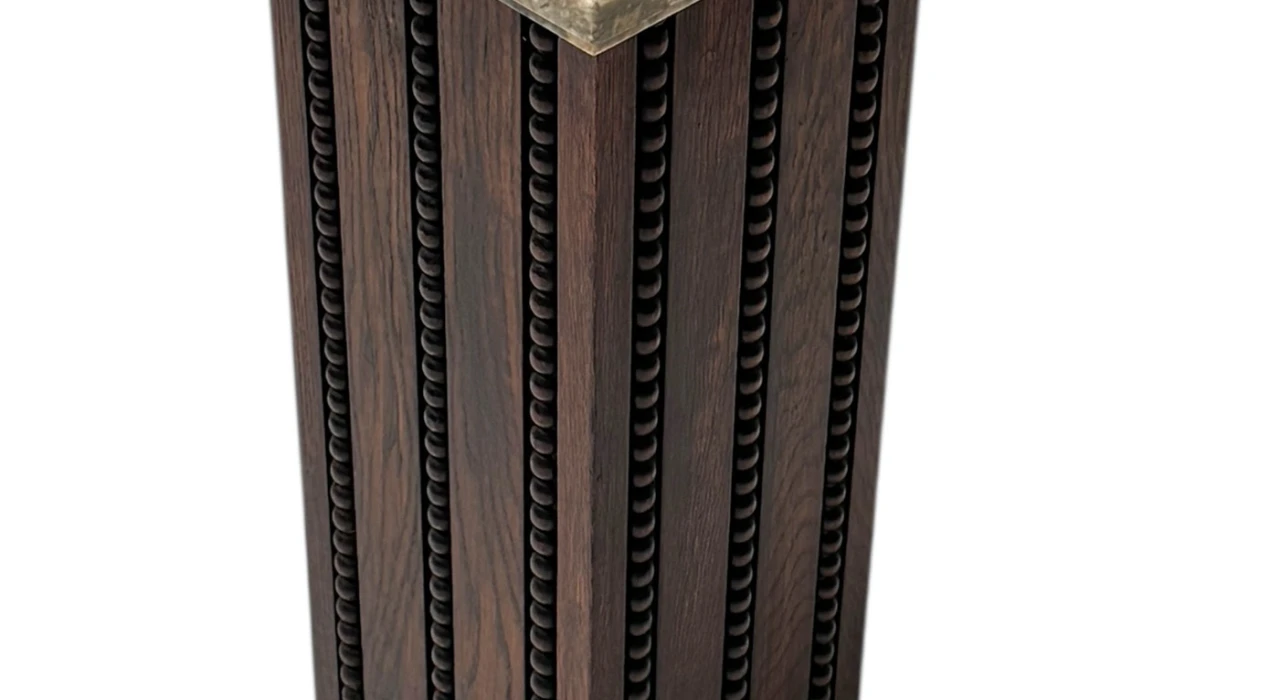 French Art Deco Pedestal with Multi-Colored Marble Top, 1930s